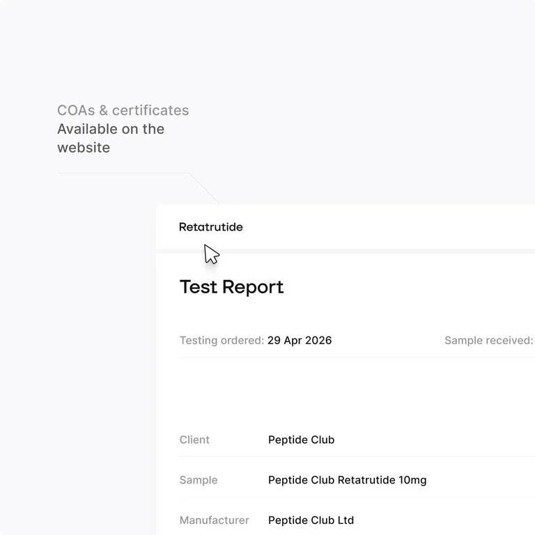 We provide certificates and test reports for every batch on our website